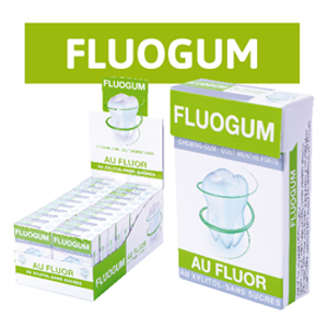 Chewing-Gum Fluogum au Fluor Menthe Sans Sucre